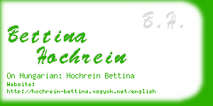 bettina hochrein business card